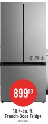 The Brick Midea 30 18.4 Cu. Ft. French-Door Refrigerator - Stainless Steel - MRF18B4AST offer