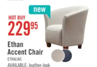 The Brick Ethan 31 Linen-Look Fabric Tub-Style Accent Chair with Wood Legs – Linen offer