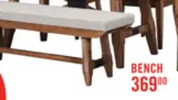 The Brick Cedar Dining Bench with Polyester Fabric, Pine Wood, Trestle-Base, 60W - Brown offer