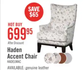 The Brick Haden 30 Chenille Fabric Accent Chair with Wood Base and Nailhead Trim - Limbu Mint Multicolour offer