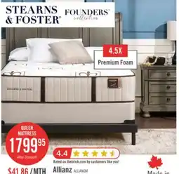 The Brick Stearns & Foster Allianz Luxury Tight Top Firm Queen Mattress offer