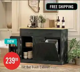 The Brick HOMCOM Tilt Out Trash Cabinet, Kitchen Island with 2 Drawers, Black offer