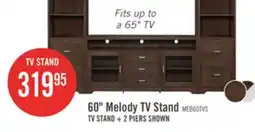 The Brick Melody 60 TV Stand with Storage and Cable Management for TVs up to 65- Brown offer