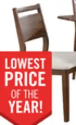 The Brick Vale Dining Chair with Polyester Fabric, Wood, Ladder-back - Brown & Beige offer