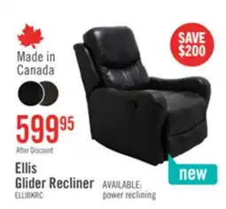 The Brick Ellis 32 Faux Leather Glider Reclining Chair – Black offer