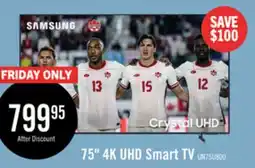 The Brick SAMSUNG 75 U8000H Crystal UHD 4K Smart Tizen TV (UN75U8000HFXZC) – 2026 Model offer