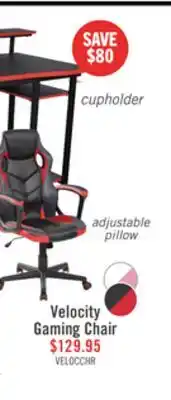 The Brick Velocity 24 Ergonomic Gaming Chair - Black & Red offer