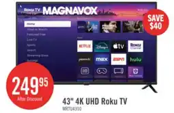 The Brick Magnavox 43 4K Ultra HD Roku Smart TV offer