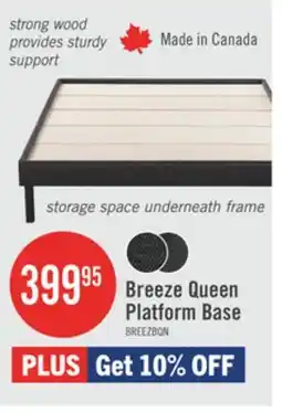 The Brick Breeze Queen Platform Base - Dark Grey offer