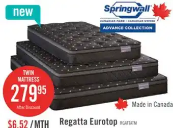 The Brick Springwall Advance Regatta Eurotop Medium Twin Mattress offer