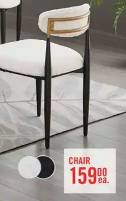 The Brick Kort & Co. Capri Dining Chair with Boucle Fabric & Gold Accent, Metal - White offer