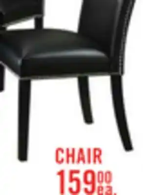 The Brick Cami Dining Chair with Vegan-Leather Fabric - Black offer