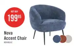 The Brick Nova 28.7 Boucle Fabric Accent Chair - Blue offer
