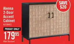 The Brick Alenna 36 2-Door Accent Cabinet - Black with Weathered White Doors offer