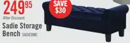 The Brick Sadie 53 Storage Bench - Blue Velvet offer