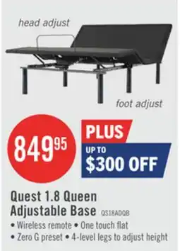 The Brick Quest 1.8 Queen Adjustable Base offer