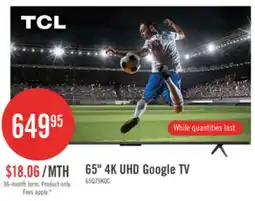 The Brick TCL 65 Q79K QLED 4K UHD Smart Google TV (65Q79K) – 2025 Model offer