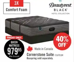 The Brick Beautyrest Black Hotel Cornerstone Suite Tight Top Firm Queen Mattress offer