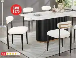 The Brick Capri Dining Table 7-PC. - table + 6 chairs offer