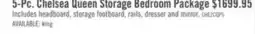 The Brick Chelsea 5pc Bedroom Set with Storage Bed, Dresser & Mirror, Cherry Brown - Queen Size offer
