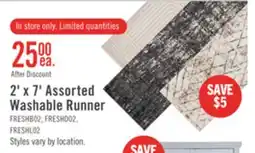 The Brick Fresh Washable Grey & White Distressed Rug - 2'0 x 6'7 offer