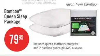 The Brick Masterguard Bamboo Queen Mattress Protector with 2 Queen Pillows offer
