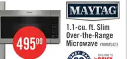 The Brick Maytag 1.7 Cu. Ft. Over-the-Range Microwave with 900 Watts Cooking - Stainless Steel - YMMMS4230PZ offer