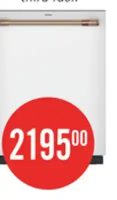 The Brick Café 24 39 dBA Smart Top-Control CustomFit Dishwasher with Third Rack - Matte White - CDT888P4VW2 offer
