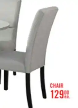 The Brick Verona Dining Chair with Linen-Look Fabric, Wood - Light Grey offer