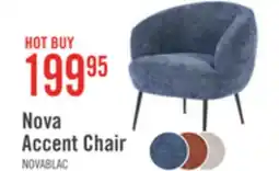 The Brick Nova 28.7 Boucle Fabric Accent Chair - Blue offer