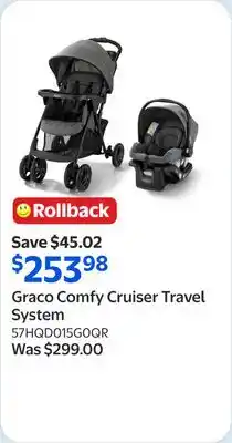 Walmart Graco Comfy Cruiser Travel System offer