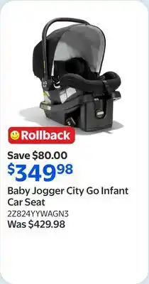 Walmart Baby Jogger City Go Infant Car Seat offer