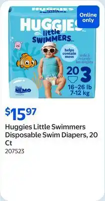 Walmart Huggies Little Swimmers Disposable Swim Diapers, 20 Ct offer