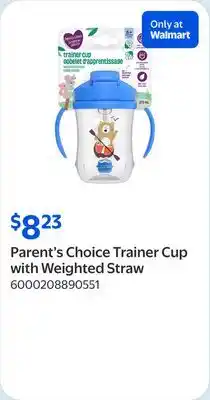 Walmart Parent's Choice Trainer Cup with Weighted Straw offer