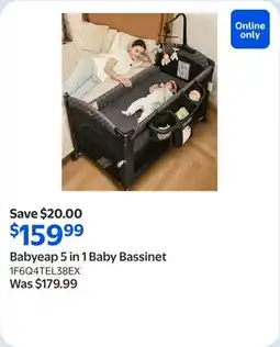 Walmart Babyeap 5 in 1 Baby Bassinet offer