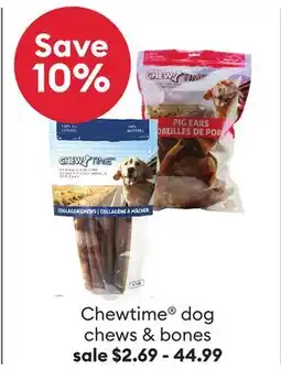 Petsmart Chewtime dog chews & bones offer