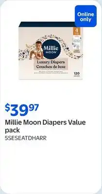 Walmart Millie Moon Diapers Value pack offer
