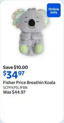 Walmart Fisher Price Breathin Koala offer