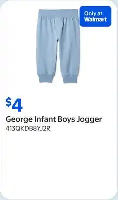 Walmart George Infant Boys Jogger offer