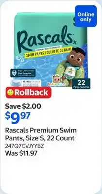 Walmart Rascals Premium Swim Pants, Size S, 22 Count offer