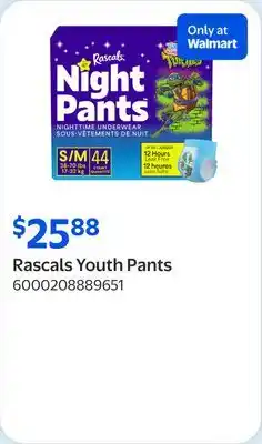 Walmart Rascals Youth Pants offer