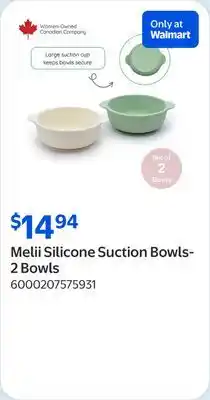 Walmart Melii Silicone Suction Bowls- 2 Bowls offer
