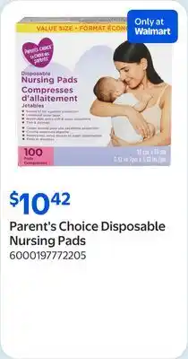 Walmart Parent's Choice Disposable Nursing Pads offer