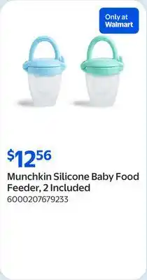 Walmart Munchkin Silicone Baby Food Feeder, 2 Included offer
