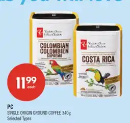 Shoppers Drug Mart PC SINGLE ORIGIN GROUND COFFEE offer
