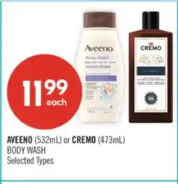 Shoppers Drug Mart AVEENO (532mL) or CREMO (473mL) BODY WASH offer