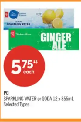 Shoppers Drug Mart PC SPARKLING WATER or SODA offer