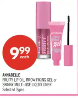 Shoppers Drug Mart ANNABELLE FRUITY LIP OIL, BROW FIXING GEL or SKINNY MULTI-USE LIQUID LINER offer