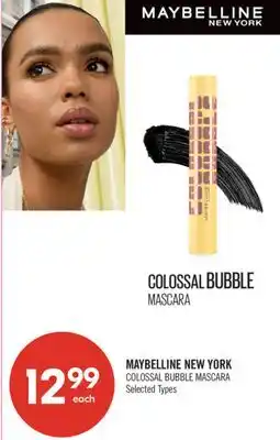 Shoppers Drug Mart MAYBELLINE NEW YORK COLOSSAL BUBBLE MASCARA offer