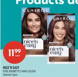 Shoppers Drug Mart NICE'N EASY PURE BRUNETTES HAIR COLOUR offer